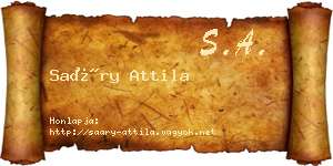 Saáry Attila névjegykártya